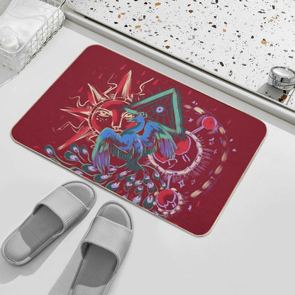 Mollymauk Back of Coat Grunge Style  Absorbent Bath Mat