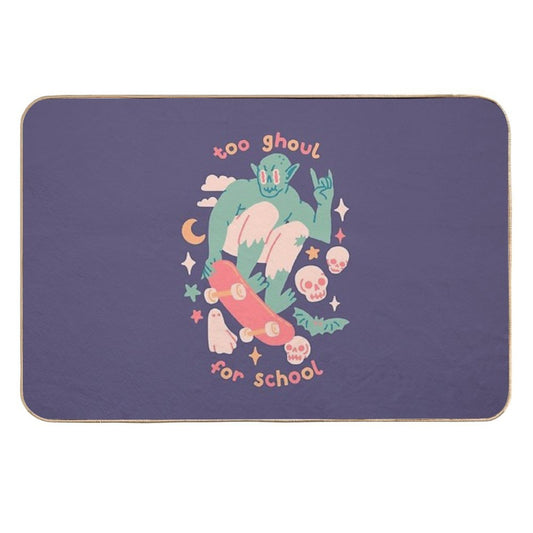 TOO GHOUL FOR SCHOOL  Dirt-Trapping Bath Mat