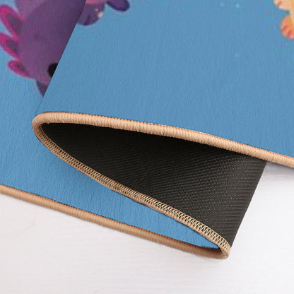 Happy Axolotl - Blue  Repositionable Bath Mat