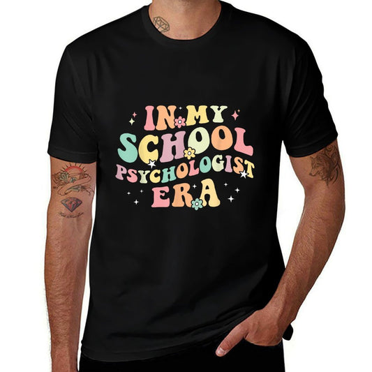 In My School Psychologist Era Retro Back To School Counselor  High-quality Stitching T-Shirt