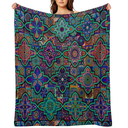 Native Boho Design Anti-pilling Throw Blanket