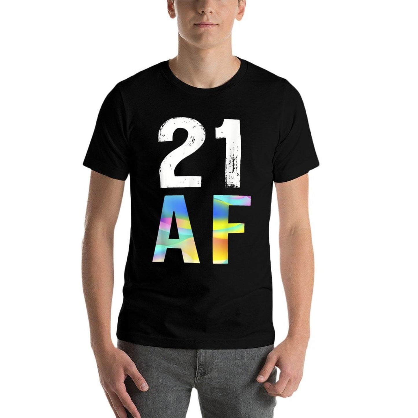 21 Legal AF 21st Birthday Funny  Polyester Blend T-Shirt