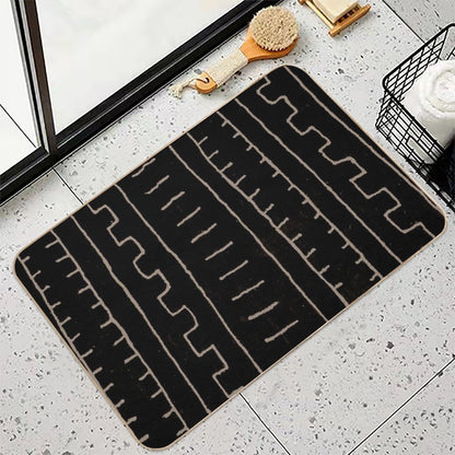 Simple African Mud Cloth  Rapid-Drying Bath Mat
