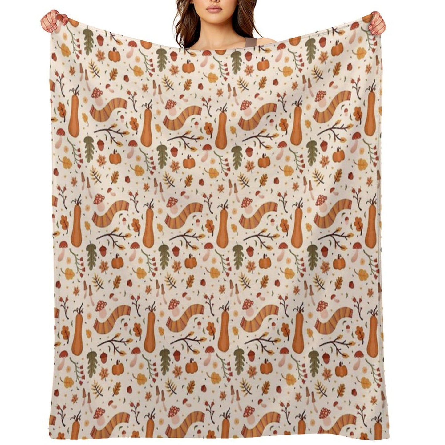 Warm Autumn Velvety-soft Throw Blanket