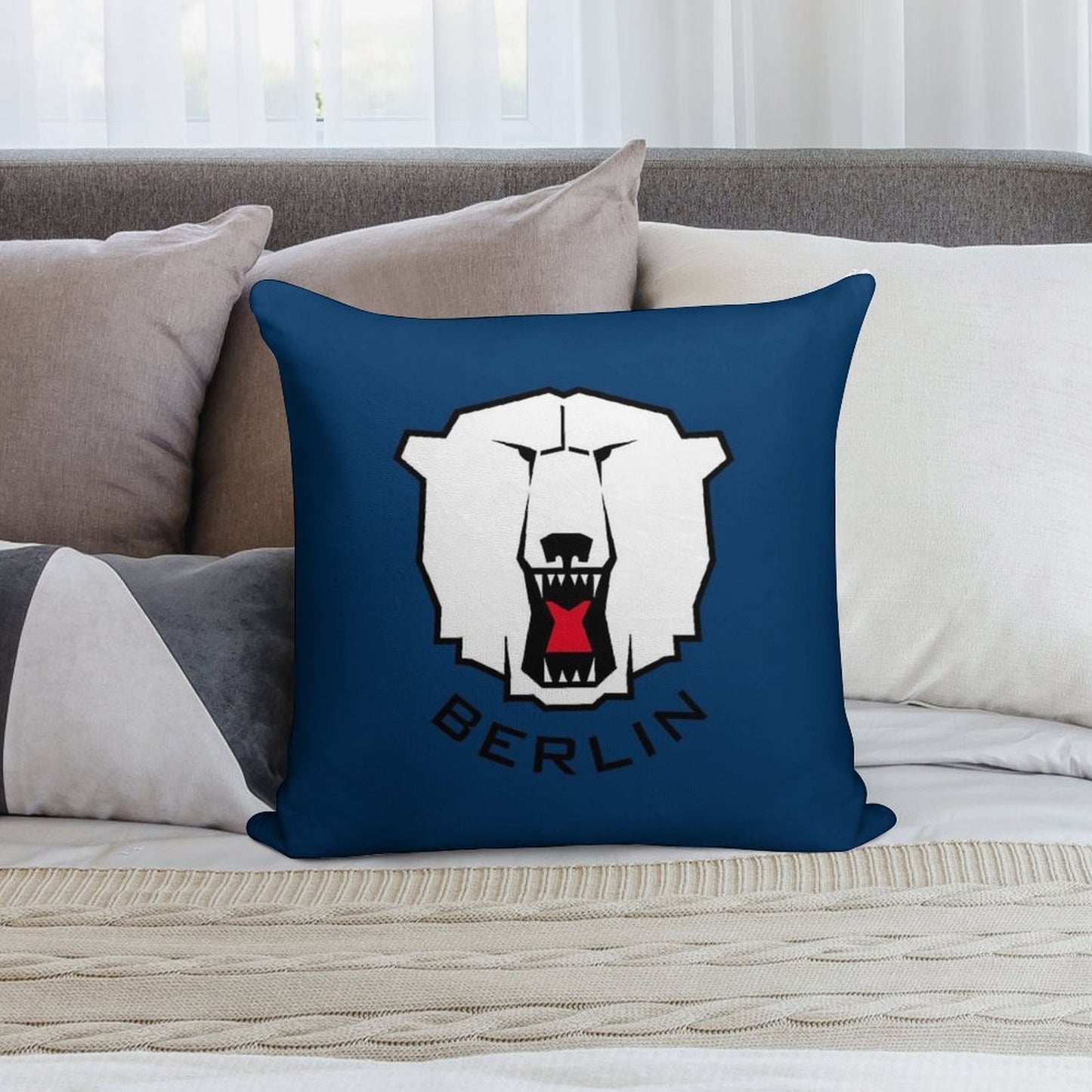 Eisbären Berlin Soft Skin-Friendly Throw Pillow