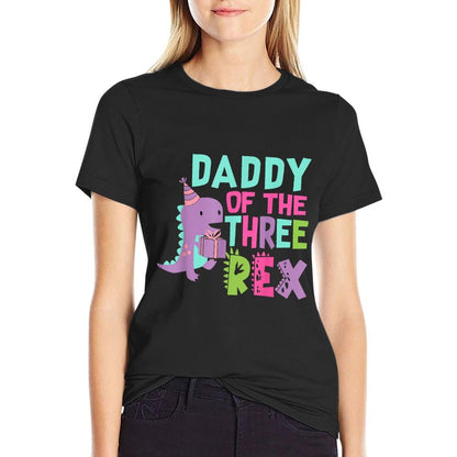 Daddy of The Three Rex Birthday Dinosaur Family Matching  Classic T-Shirt