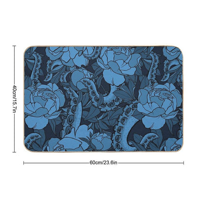 Blue Peony Dreamscape  Odorless Bath Mat