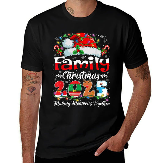We Are Family Christmas 2025 Making Memories Together Xmas  Eco-friendly Material T-Shirt