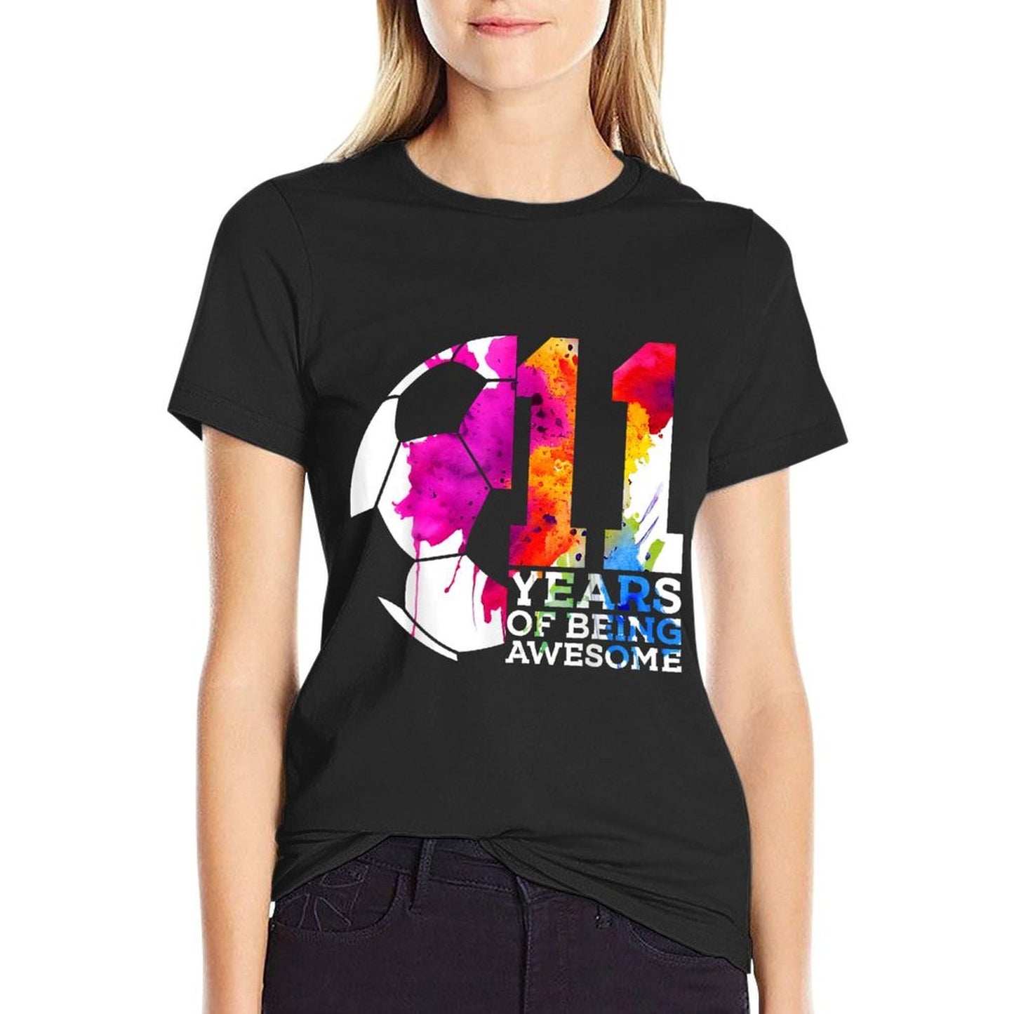 11 YEARS OF BEING AWESOME SOCCER 11TH BIRTHDAY  Polyester Blend T-Shirt