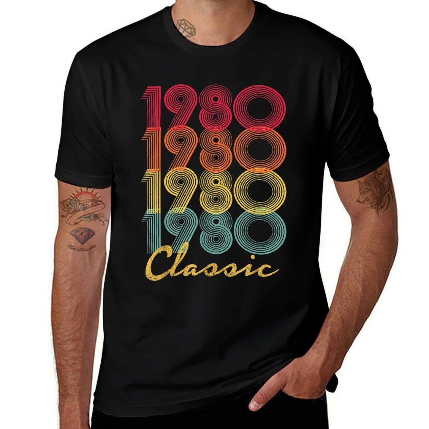 1980 40th Birthday Gift Vintage Retro Men Women 40 Years Old  Quick-drying T-Shirt