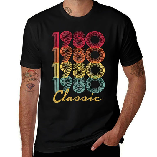 1980 40th Birthday Gift Vintage Retro Men Women 40 Years Old  Quick-drying T-Shirt