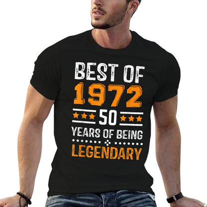 Best Of 1972 50 Years Old 50th Birthday Present Men Women  Polyester Blend T-Shirt