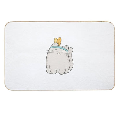 Fin, The Cat  Easy To Clean Bath Mat