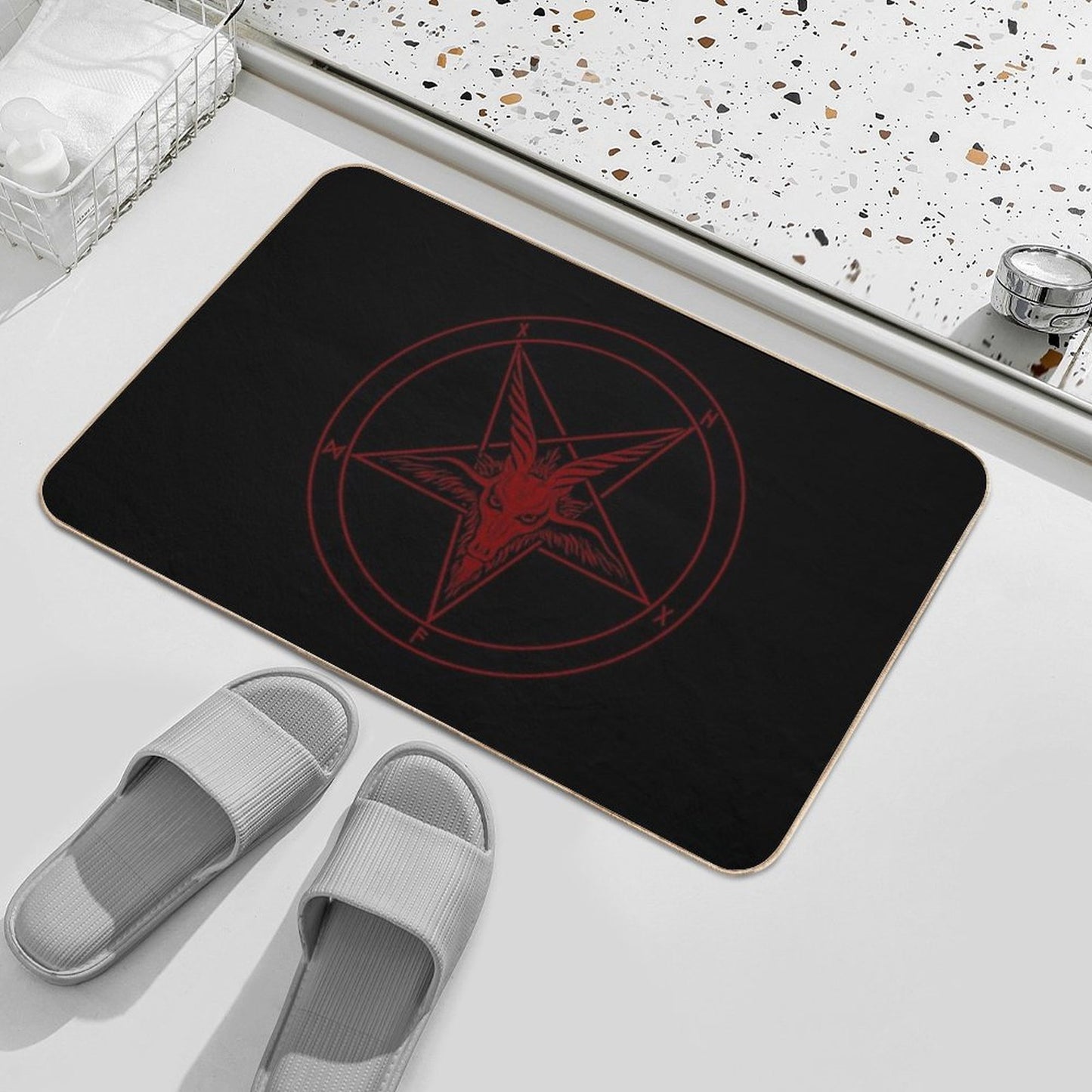 Baphomet Goat  Long-Lasting Bath Mat