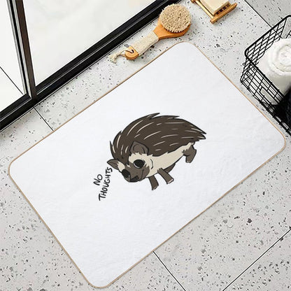 No Thoughts  Fade-Resistant Bath Mat