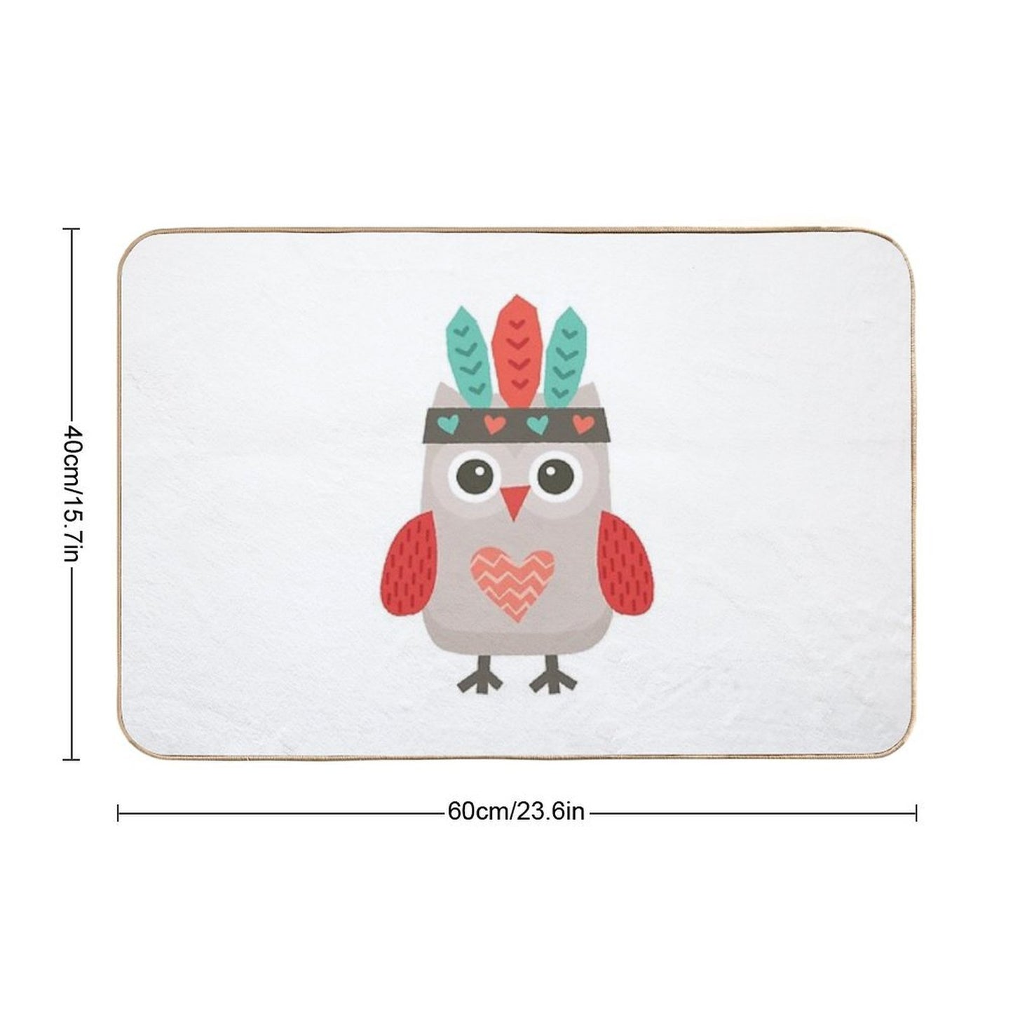 Hipster Owlet  Pet-Safe Bath Mat