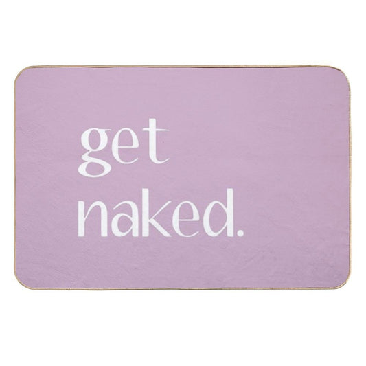 Get Naked. (Black)  Anti-Trip Bath Mat