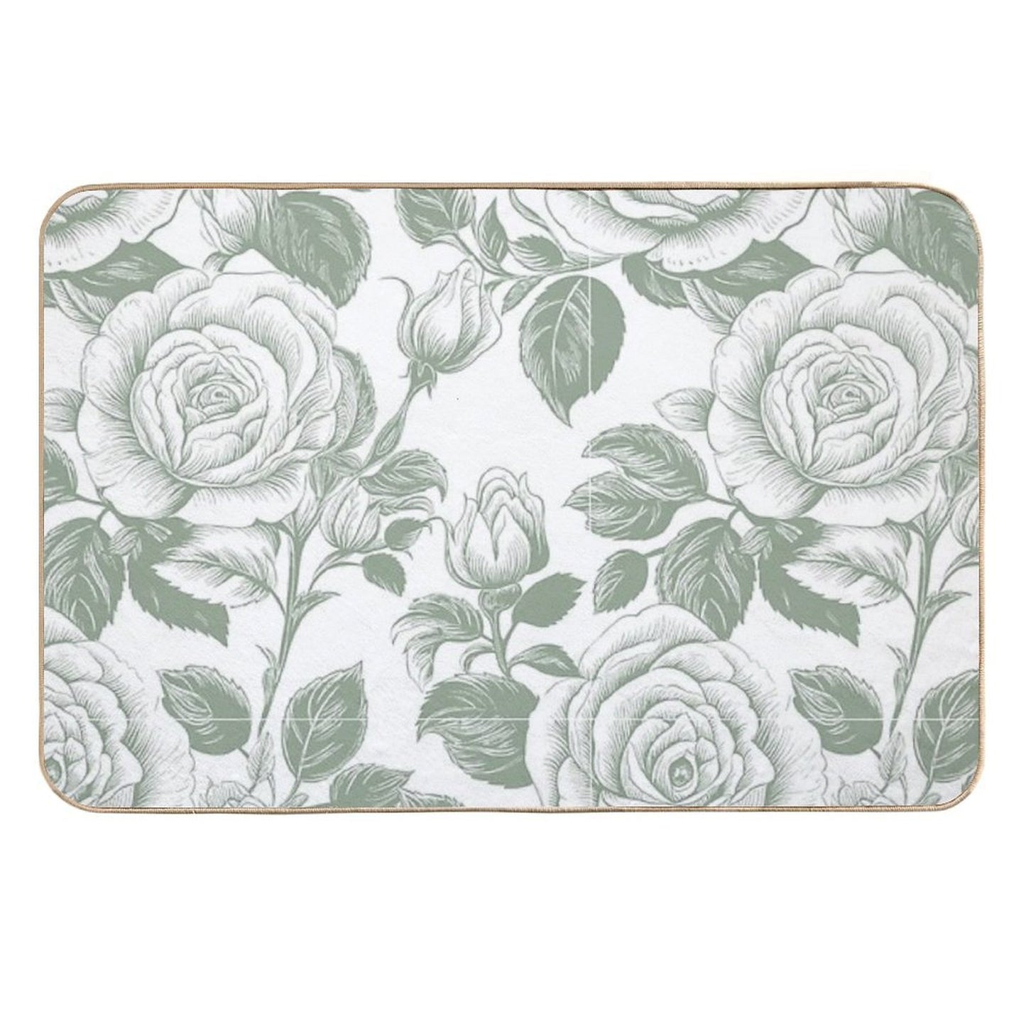 Floral Seamless Pattern Flowers  Rapid-Drying Bath Mat