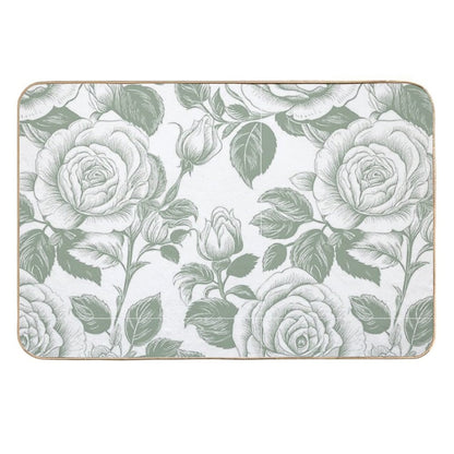 Floral Seamless Pattern Flowers  Rapid-Drying Bath Mat