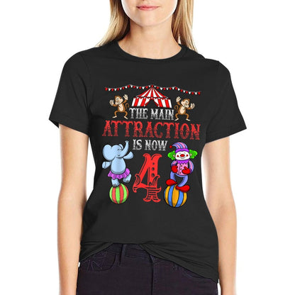 Carnival Birthday Kids 4th Circus Birthday Party  Odor-resistant T-Shirt