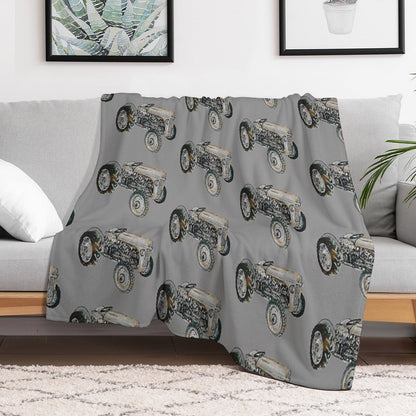Painting of Ferguson Tractor Lightweight Throw Blanket