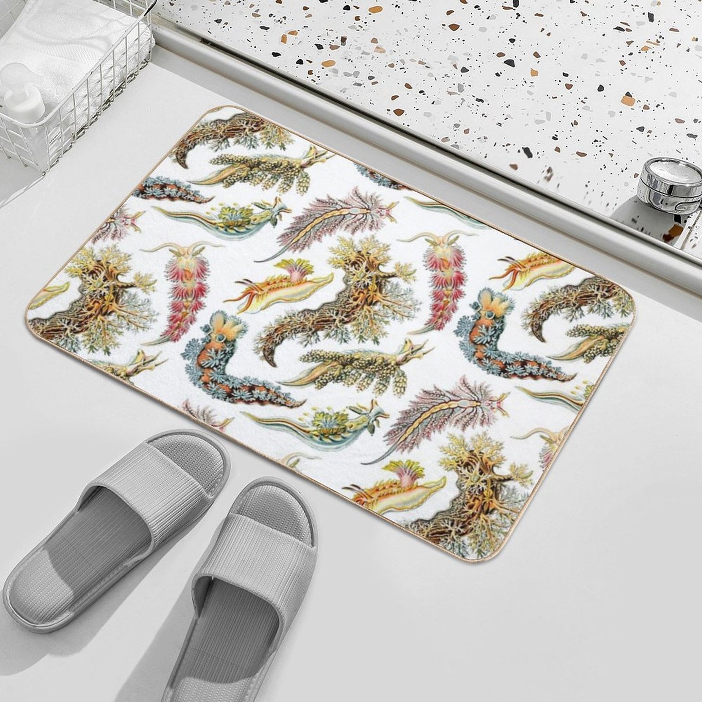 Ernst Haeckel - Nudibranchia (Snails)  Anti-Trip Bath Mat