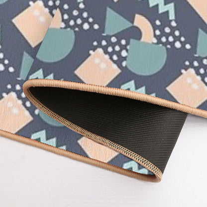 A Take on Modern Art with Triangles, Circles, Squares And Dots  Rapid-Drying Bath Mat