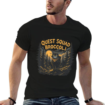Quest Fantasy Squad Broccoli Funny Cat Lover For Men Women  Stretchy T-Shirt