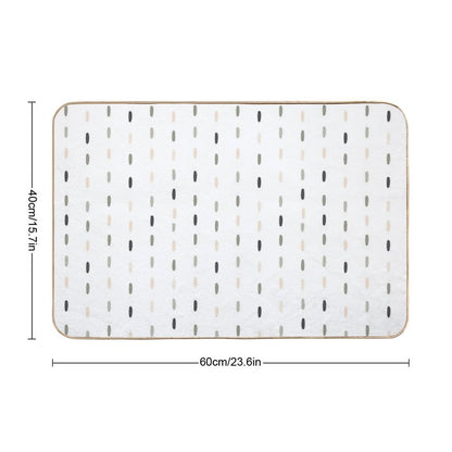 Boho Pastel Color Minimalism Scandinavian Simple Pattern, Uses Geometric Shapes  Dirt-Trapping Bath Mat