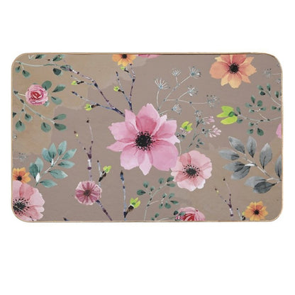 Watercolor Flowers XII (different Flowers)  Absorbent Bath Mat