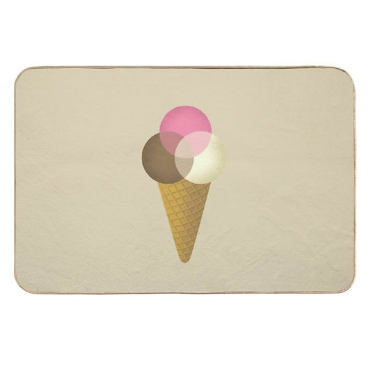 Icecream Venndor  Repositionable Bath Mat