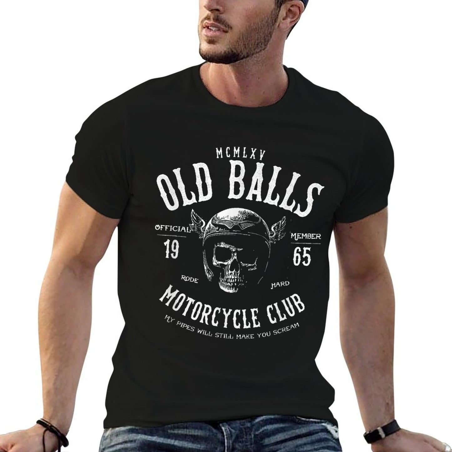Vintage Motorcycle Birthday for 1965 Men's 60th Birthday  Rolled Sleeves T-Shirt