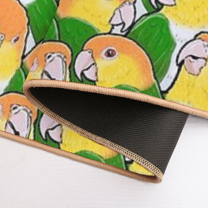 White-bellied Caique Parrots  Odorless Bath Mat