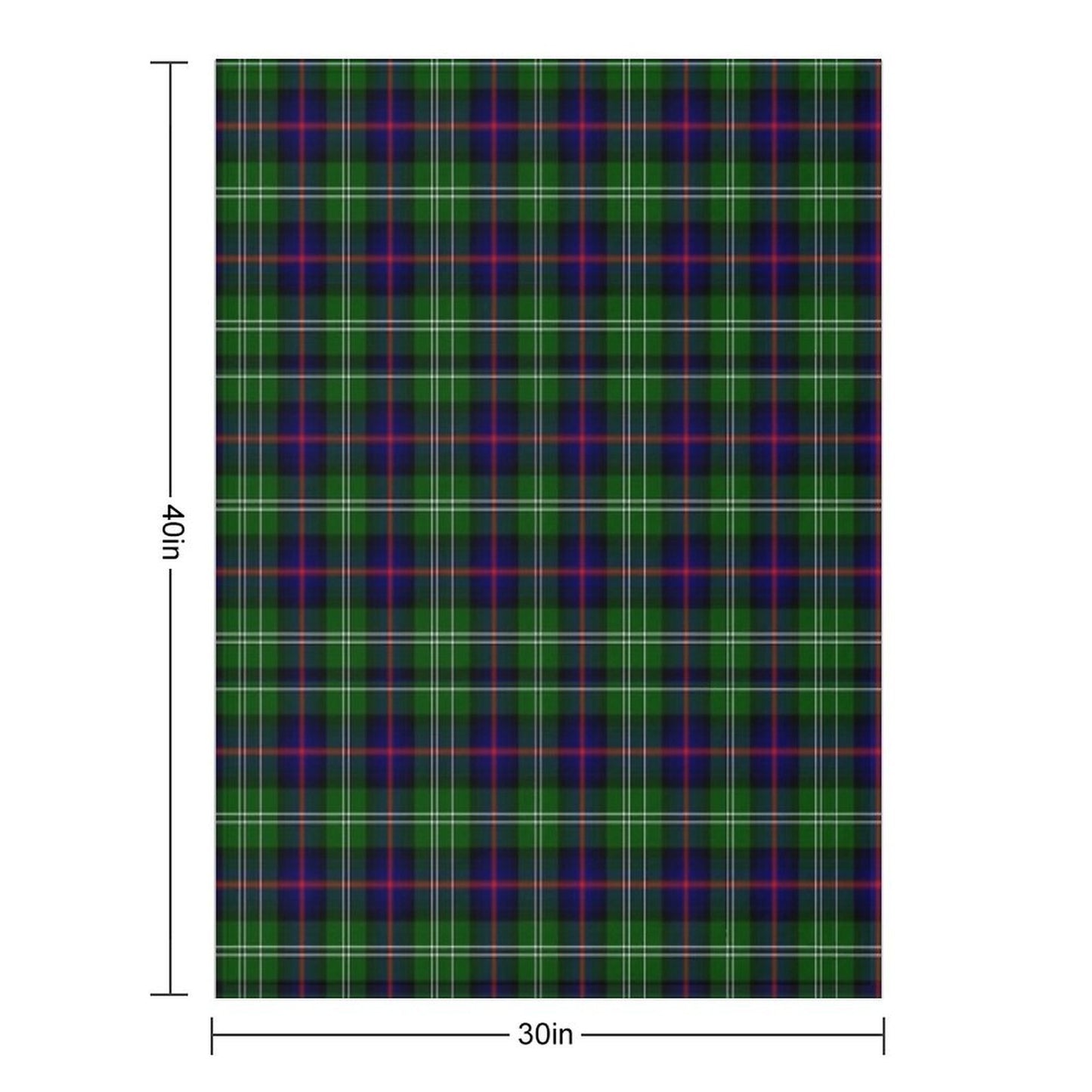 Clan Sutherland Tartan Easy Care Throw Blanket