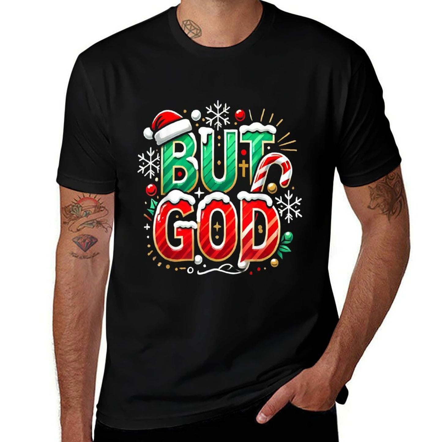 Christmas Themed But God Holiday Clothing Religious Gift Men  Eco-friendly Material T-Shirt