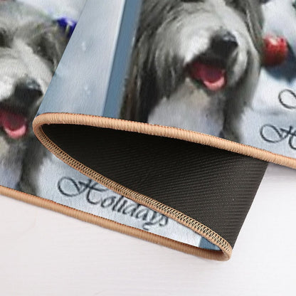Bearded Collie Christmas Gifts  Anti-Trip Bath Mat