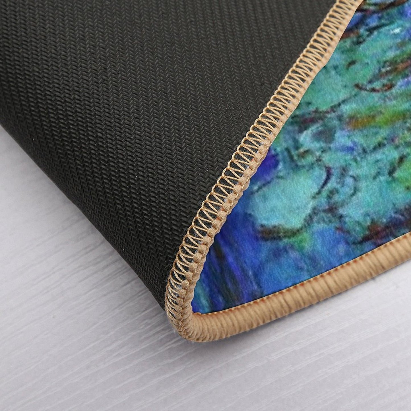 Claude Monet Water Lilies - Blue Water Lilies  Stain-Proof Bath Mat