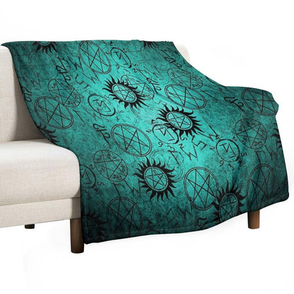 Supernatural Teal Shrink-resistant Throw Blanket