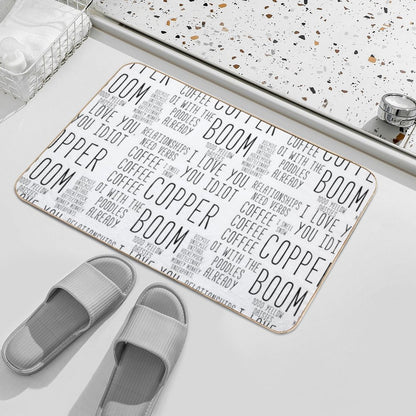 Coffee Coffee Coffee, Cooper Boom, Sticker Pack  High-Traffic Bath Mat