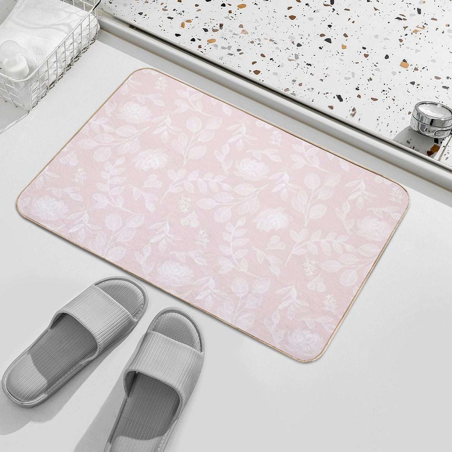 PInk Chalk Botanicals  High-Traffic Bath Mat