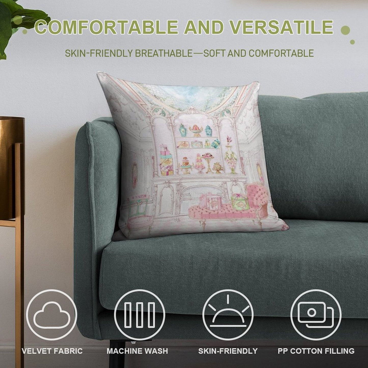 French Patisserie, Paris, Cake Shop, Diorama Soft Ultra-Soft Texture Throw Pillow