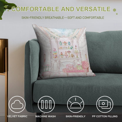 French Patisserie, Paris, Cake Shop, Diorama Soft Ultra-Soft Texture Throw Pillow