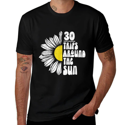 Thirty Trips Around The Sun 30 Year Old Retro 30th Birthday  Eco-friendly Material T-Shirt