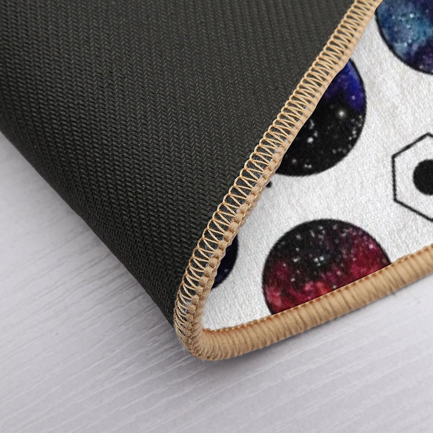 Watercolor Colorful Galaxy in Circles  High-Traffic Bath Mat