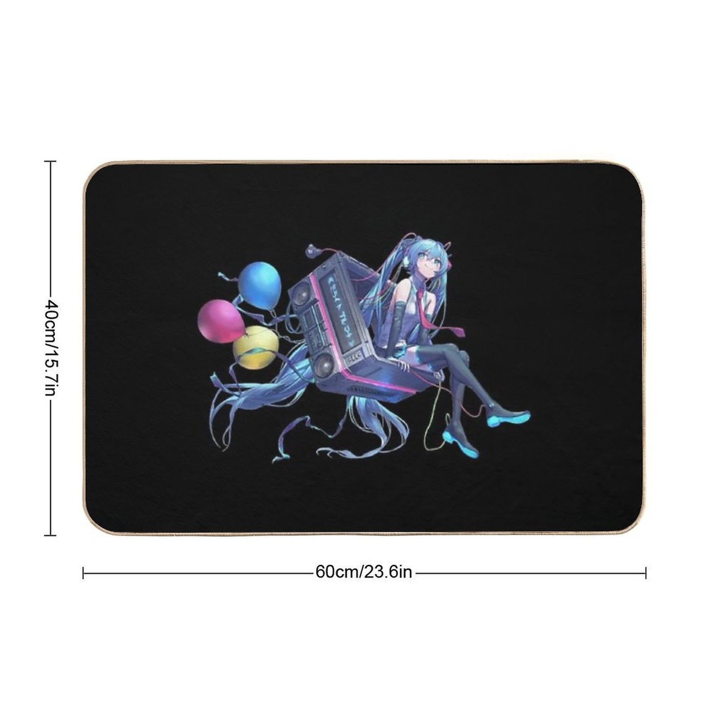 Hatsune Miku  Fade-Resistant Bath Mat