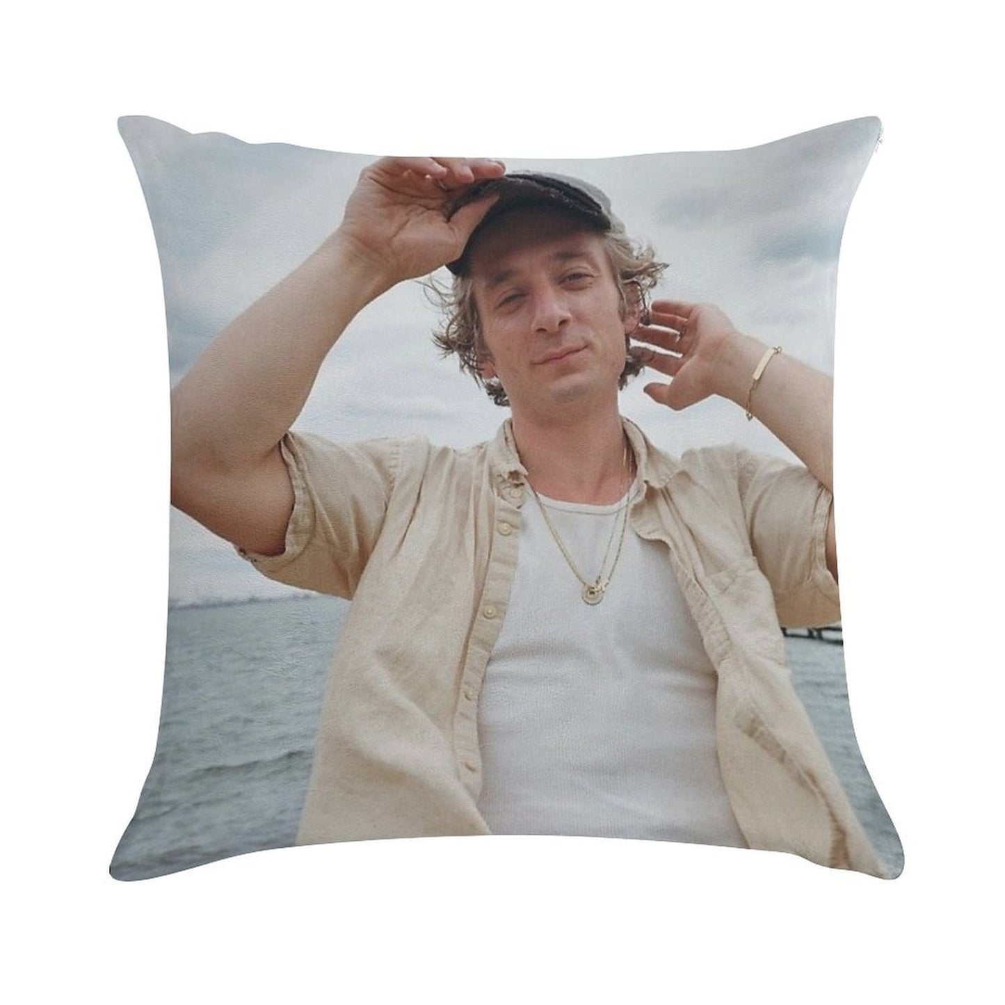 Jeremy Allen White Cute Soft Washable Throw Pillow