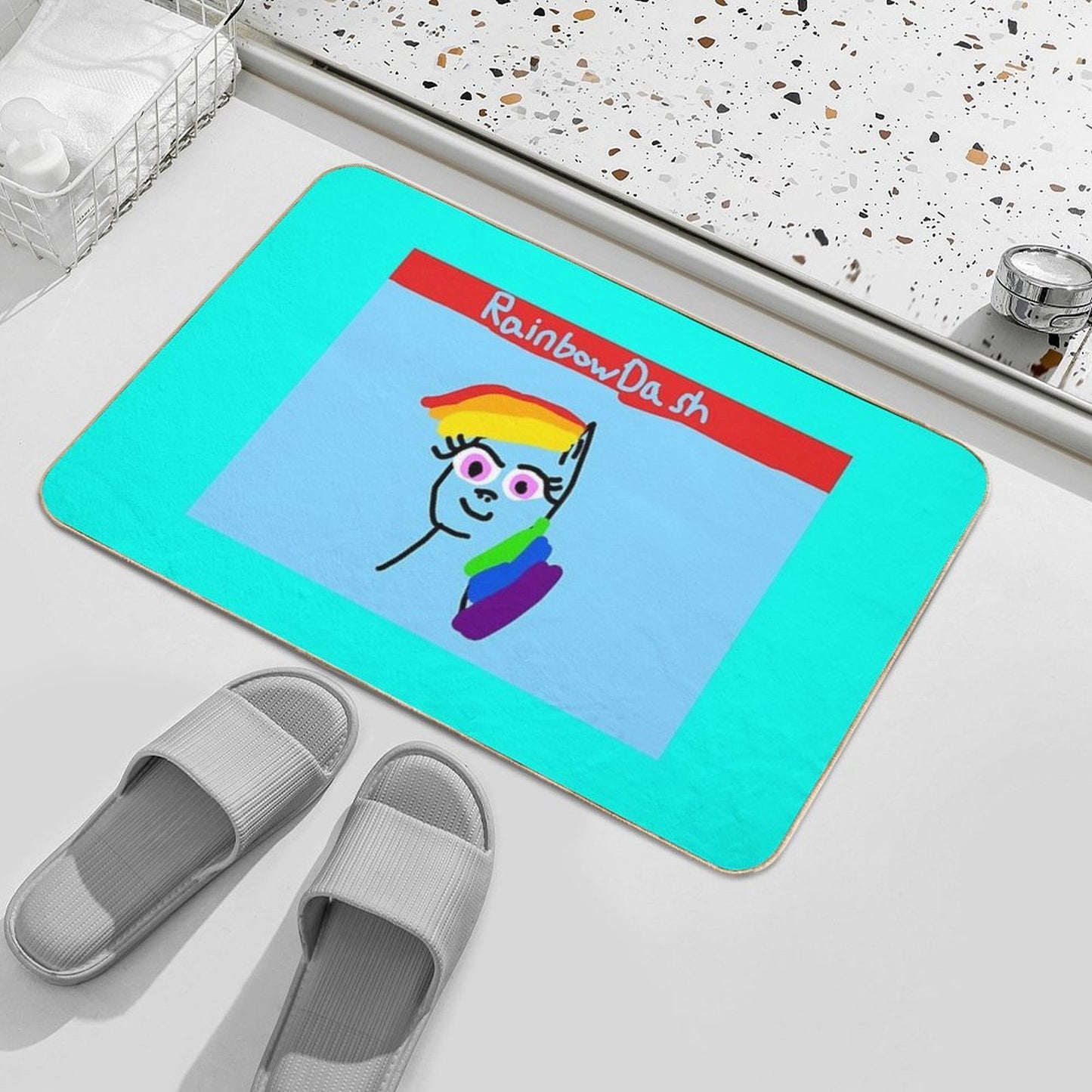 Rainbow Dash The Pegasis  Odorless Bath Mat