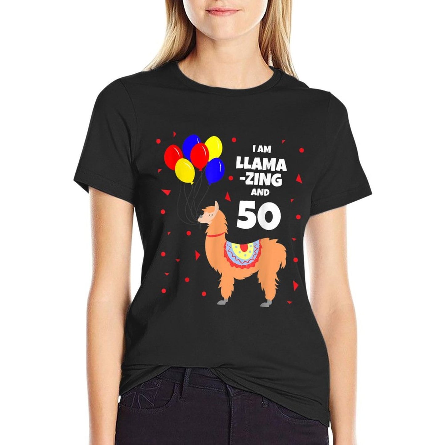 I Am Llamazing - Funny 50th Birthday Cool Lama  Vintage-inspired T-Shirt