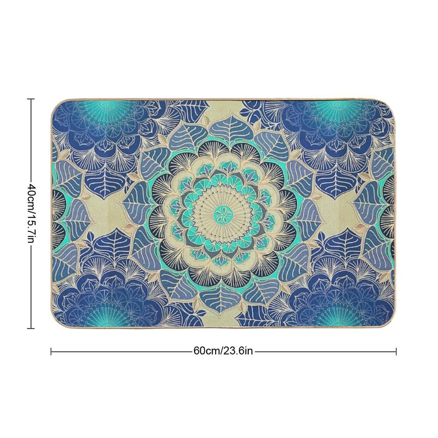 Midnight Bloom  Rapid-Drying Bath Mat
