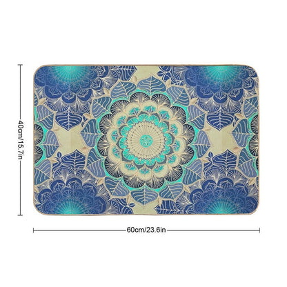 Midnight Bloom  Rapid-Drying Bath Mat